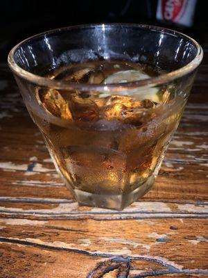 Whiskey on rocks