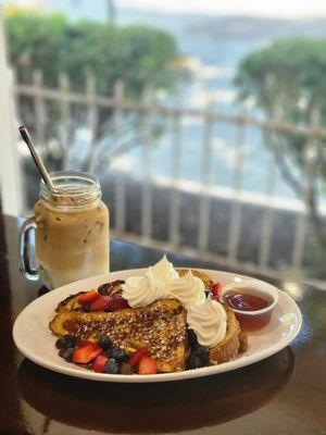 French toast with iced latte