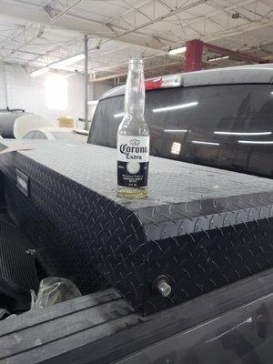 Beer bottles around my truck