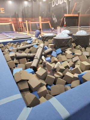 Gladiator jousting foam pit!