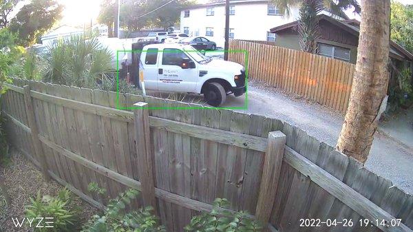 Metal fence post with flag marking my property line get taken down with Pro Clean truck