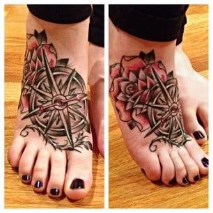 Compass rose tattoo by Claudio Camilucci