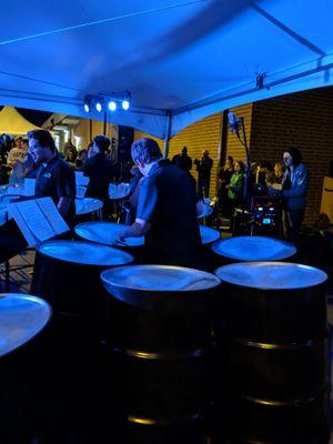 Bryce on the steel drums at Caribbean Night at SHS. Great weather great food and fantastic music.