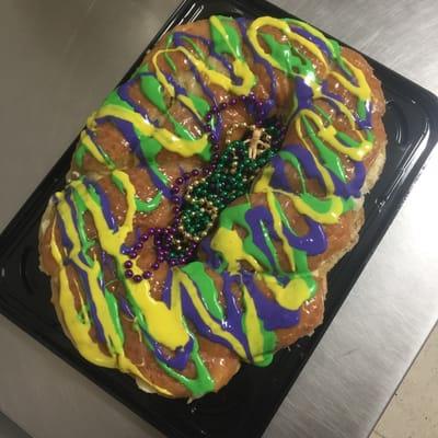 King cakes 17.99+tax. Flavors: vanilla, barvarian, chocolate, raspberry, cream cheese, lemon and pineapple.