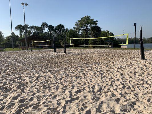 Sand volleyball courts