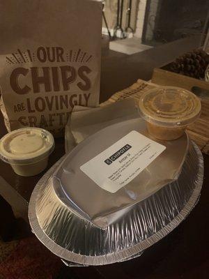 Eating in! I used the Chipotle app to order and my food was ready for pickup 20 minutes later!