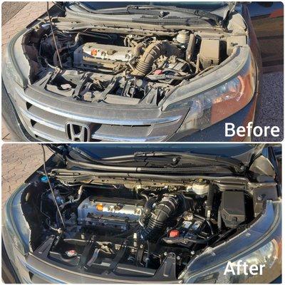 No El Paso dust anywhere in the engine compartment! I couldn't believe my eyes when he popped the hood!