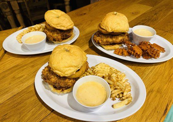 STAMPEDE sandwich...Angus Chicken Fried Steak meals