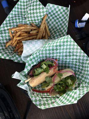 Bahn Mi and fries