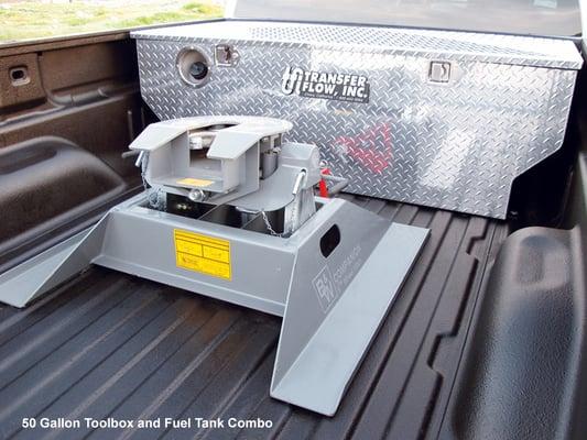 Toolbox and fuel tank combo