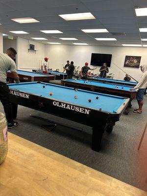 Customers enjoying a game of pool!