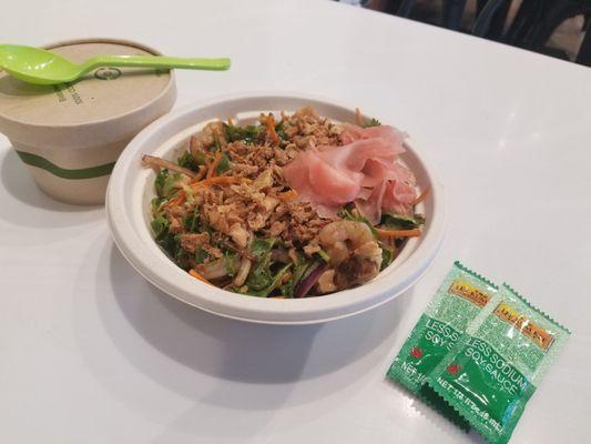 Custom bowl with miso soup (both GREAT!)