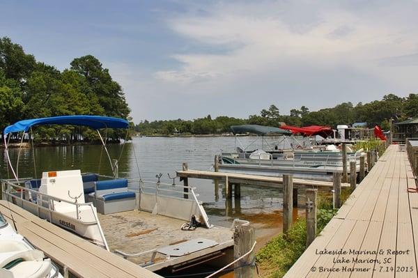 Looking out the channel between the marina and the wilderness island.