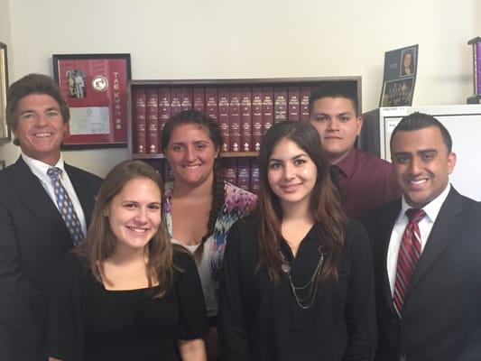 Kenneth Vercammen with summer 2015 law clerks.