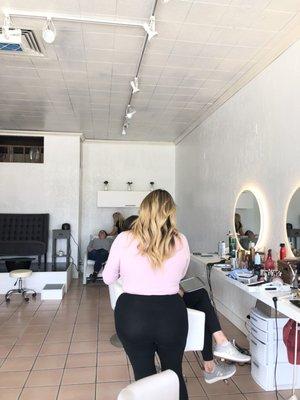 Inside the salon