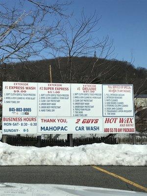 Car wash options