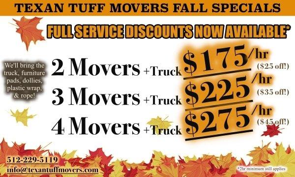 LOOK ALIVE & PAY ATTENTION ‼   WE'VE ROLLED OUT FALL SPECIALS!    Book today to save!!