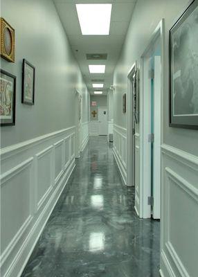 Just a cool long hallway, lol. There are 2 main hallways, each with tattoo rooms on each side.