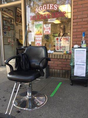 Sidewalk barber