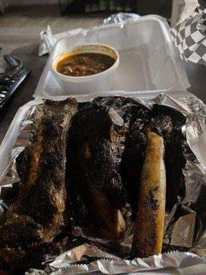 Beef ribs from rustler combo plate