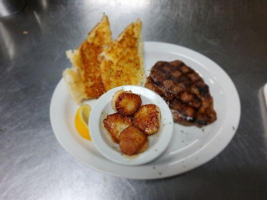 Steak and Scallops special