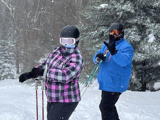 Snowshoe during the first snow dump of the season