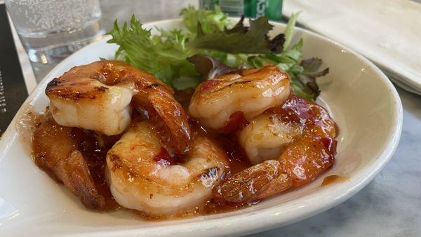 Sweet spicy shrimp. Very tasty. Good starter portion