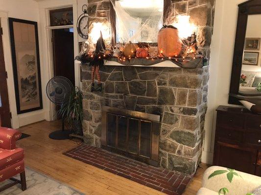 Fireplace at entrance!