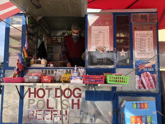 Yummy Hot Dog cart, Emeryville CA