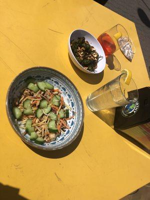 Chicken bowl for dogs and Shishito Peppers