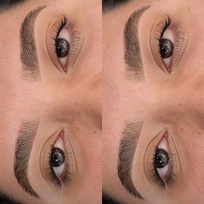 Brow Shaping + Hybrid Dye