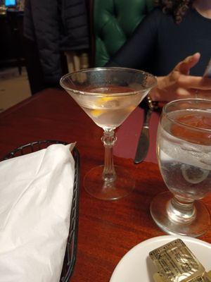 Standard size martini, you aren't getting anything big so don't let the menu fool you , tasted great though