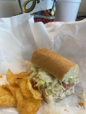 Chicken Salad Sub, Lemonade Tea Mix and Zoo Doo chips