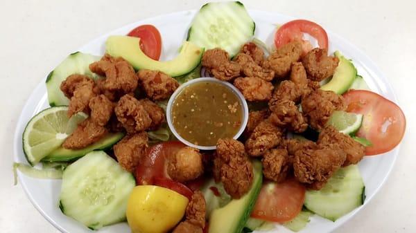 Chicharrones de Pescado!!   Delicious! You guys have to try them! Es una nueva botana! Los tienen que probar