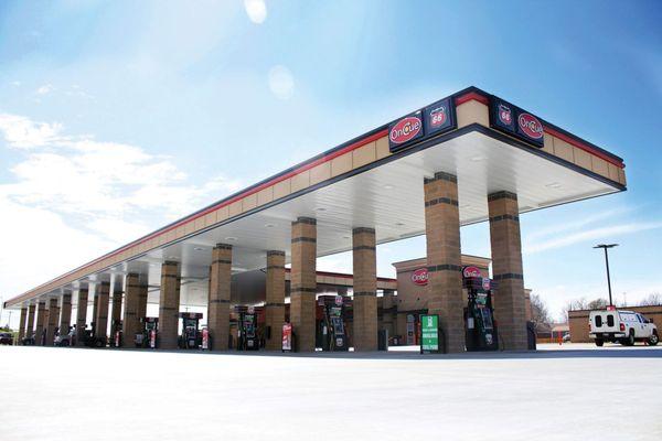 OnCue is a convenience store chain offering a selection of beverages, fresh food, fuel and clean restrooms.