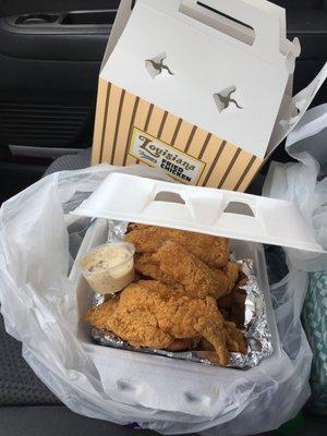 Ordered some fried fish for take out but didn't want it to get soggy by the time I got home so I started munching on it while I was driving!