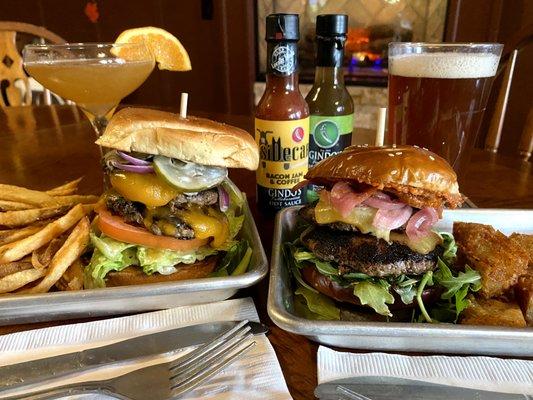 Handpacked burgers, with locally sourced ingredients, beef from Burgin Farms in Maple Park.