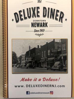 Deluxe Diner menu cover