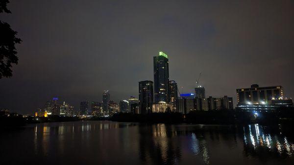 Skyline view along the walkway