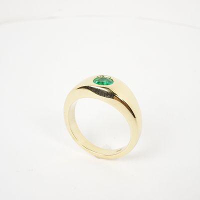 14k custom made, .50 ct fine quality Columbian Emerald, see hhorwitz.com