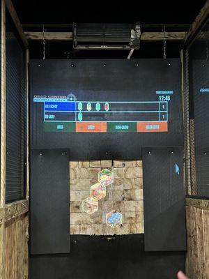 Axe throwing memory match game