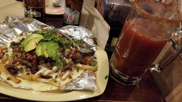 Loaded Fries with Michelada (Negra Modelo)