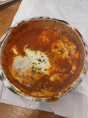 Eggplant Parm- a unfortunately was mushy, plus is it wasn't breaded