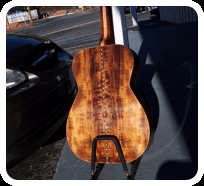 Rear of KOA squareneck, created by Luttrell Guitars of Atlanta