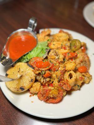 Calabrese Style Calamari & Shrimp sooo tasty!!