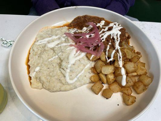 Pork birria and grits (Eric R.'s)