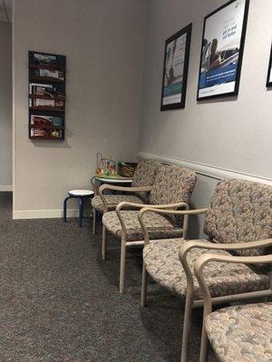 Small portion of client waiting area