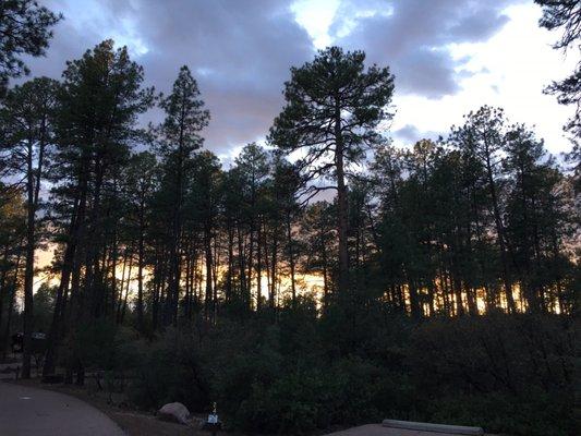 Pleasant sunset at Houston mesa campground