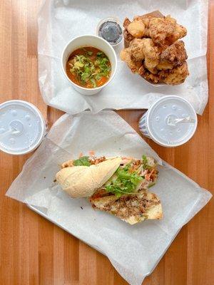 Shredded Medley Banh Mi Sandwich, Organic Pure Lavender Iced Tea, Mumbai Koftas (4pcs), Crispy Cauliflower Bites