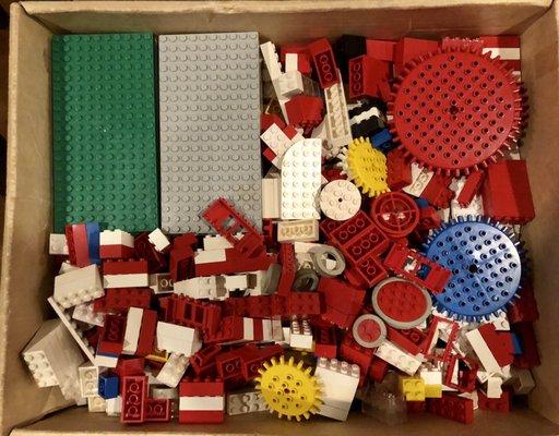 Box of Legos purchased at the Garden Country Store in the late 1960's or early 1970's.